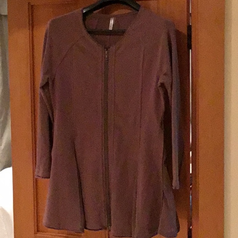 Mur Mur A Line zip top brown worn once washed once